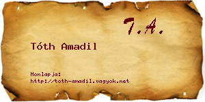 Tóth Amadil névjegykártya